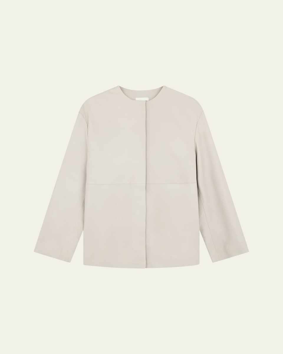Atalia Paneled Leather Coat